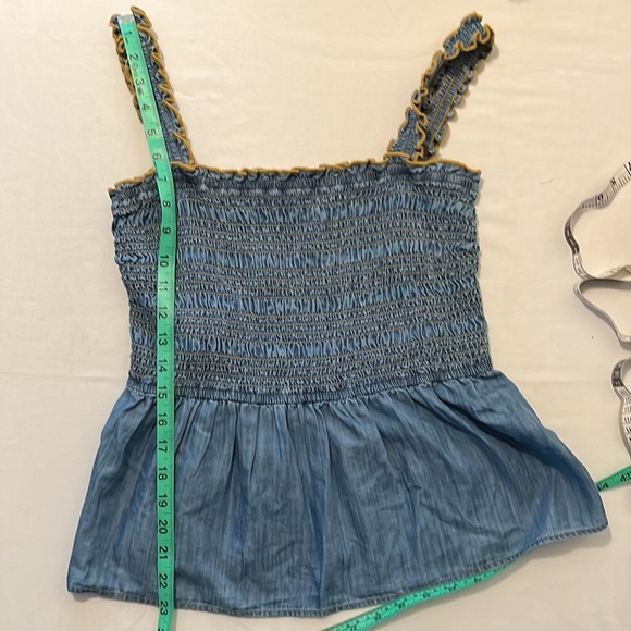 Denim Smocked Summer Top - Picture 7 of 7